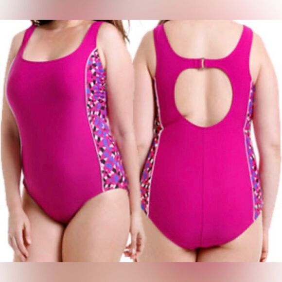 Catalina women’s one piece pink swimsuit size medium - Picture 7 of 7